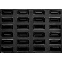 Форма кондитерская «Прямоугольник» 10*4*25[24шт];силикон,стеклопласт.;,H=25,L=600,B=400мм;черный