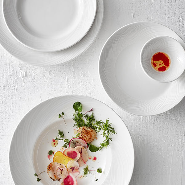 Салатник «Спайро»;фарфор;310мл;D=15,H=4см;белый