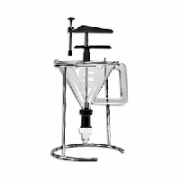Воронка-дозатор кондитерская на подставке авт;сталь хромир.,пластик;1,5л;D=25,H=50см;металлич.,прозр