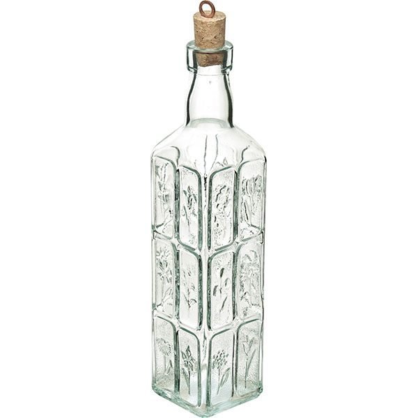 Бутылка для масла с пробкой «Фиори»;стекло;0,575л;,H=30,L=6,B=6см;прозр.