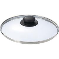 Крышка;стекло,пластик;D=24см;прозр.,черный