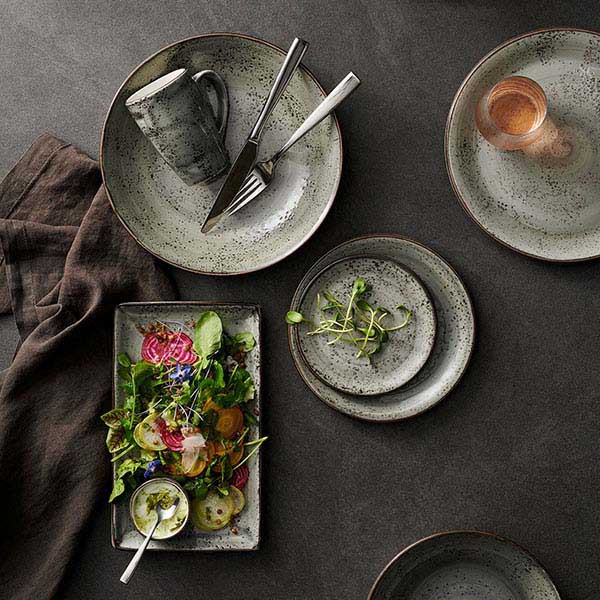 Тарелка «Урбан» мелкая;фарфор;D=20,H=2см;серый