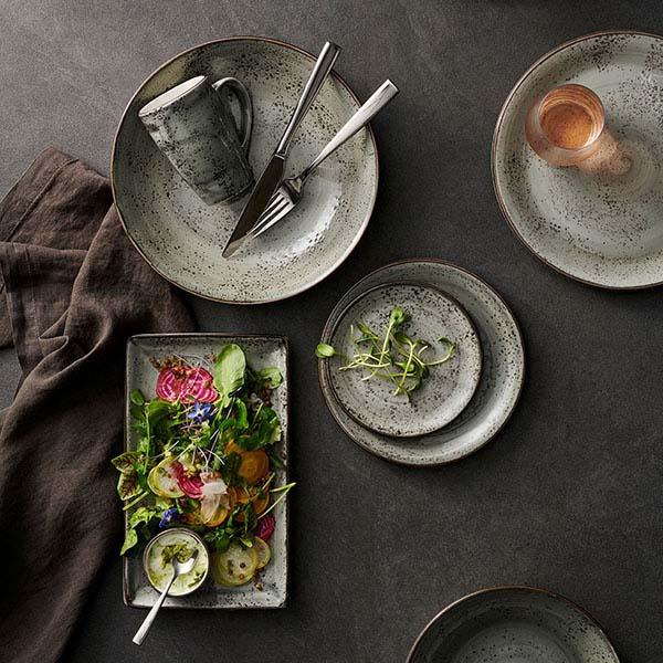 Тарелка «Урбан» мелкая;фарфор;D=25см;серый