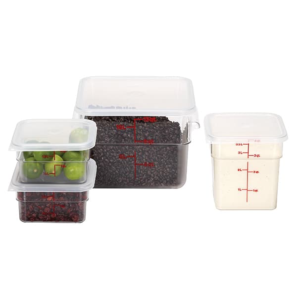 Контейнер для продуктов градуированный;поликарбонат;1,9л;,H=10,L=18,5,B=18,5см;прозр.