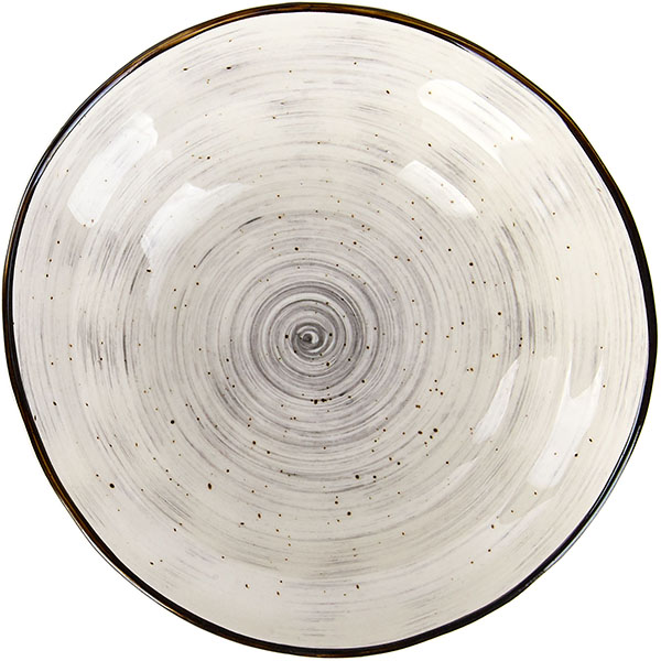 Салатник «Пастораль»;фарфор;1,2л;D=22,H=7см;серый