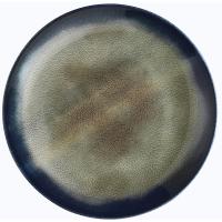 Тарелка «Нанокрем Дарк Блю» мелкая;фарфор;D=300,H=32мм;тем.син.,зелен.