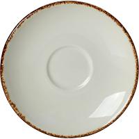Блюдце «Браун Дэппл»;фарфор;D=125/40мм;белый,коричнев.
