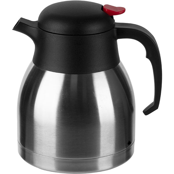 Кофейник-термос;сталь нерж.,пластик;1л;,H=18,5см;серебрист.,черный