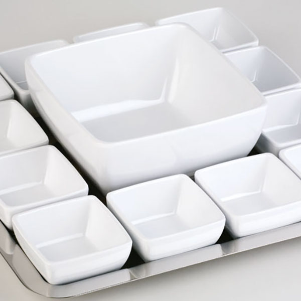 Салатник квадратный;пластик;400мл;,H=65,L=125,B=125мм;белый