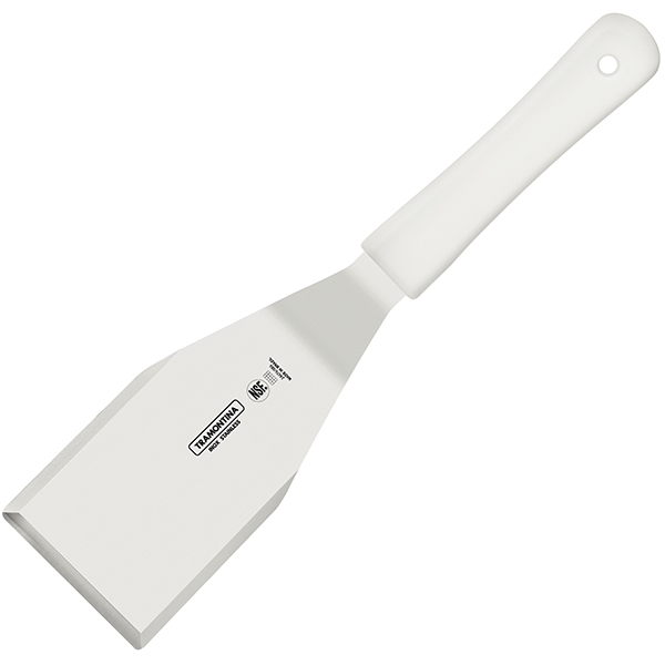 Лопатка для гриля «Профешионал Мастер»;сталь нерж.,пластик;,L=300/130,B=75мм;белый,стальной