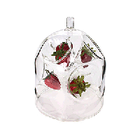 Подставка для комплимента «Боро» купол для аперетива, 6 емкостей;стекло;D=17,H=20см;прозр.