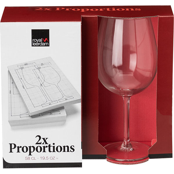 Бокал для вина «Пропоршнс» набор[2шт];стекло;0,58л;D=68,H=215мм;прозр.