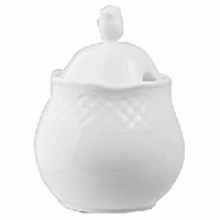 Сахарница «Афродита»;фарфор;250мл;D=75,H=130мм;белый