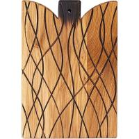 Доска для подачи с узором;дуб;,H=25,L=260,B=180мм;деревян.,черный дуб