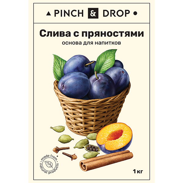 Основа для напитков «Слива с пряностями» Pinch&Drop фруктовая;пластик;1кг;D=8,H=26см
