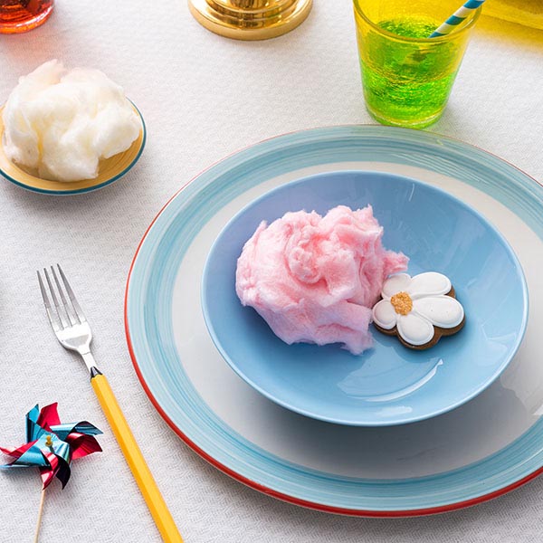 Тарелка глубокая «Рио Блю»;фарфор;D=21,5см;белый,синий