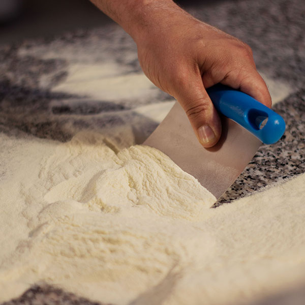 Скребок/разделитель теста;сталь нерж.,пластик;,L=115,B=80мм