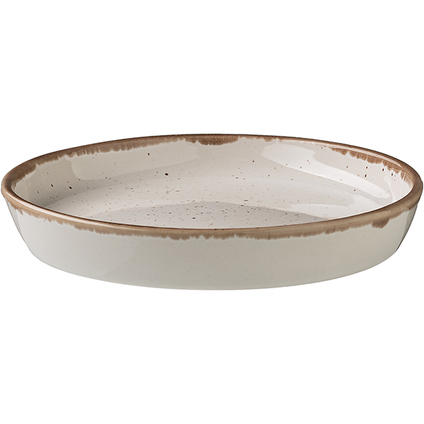 Тарелка «Пунто Бьянка»;фарфор;120мл;D=135,H=25мм;белый,черный