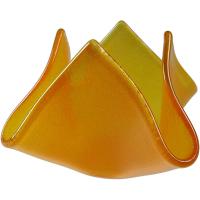 Подсвечник «Флауэ» светл.янтарь;стекло;D=5,H=8,L=10,B=10см;янтарн.