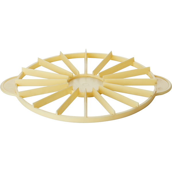 Делитель для торта на 16 кусков;пластик;D=260,H=25,L=330мм;желт.