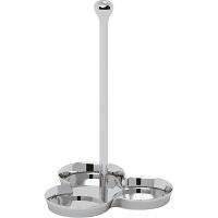 Менажница тройная;сталь нерж.;,H=18,2,L=11,B=11см;металлич.