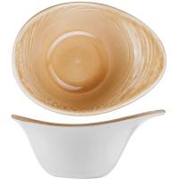 Салатник «Скейп охра»;фарфор;110мл;,H=52,L=130,B=95мм;бежев.