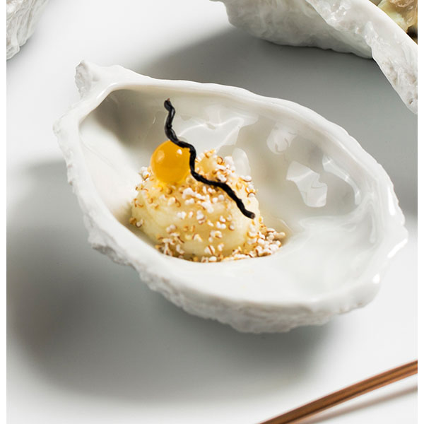 Блюдо для подачи «Медитер» для презентаций;фарфор;,H=2,L=12,B=8см;белый,матовый