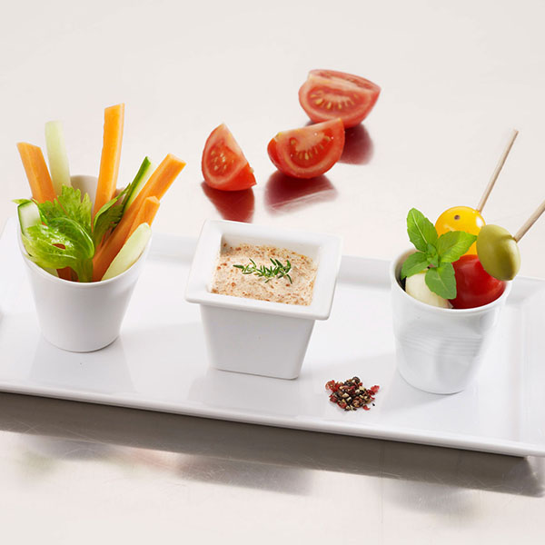 Блюдо «Тайм сквэа» прямоугольное;фарфор;,H=15,L=263,B=130мм;белый