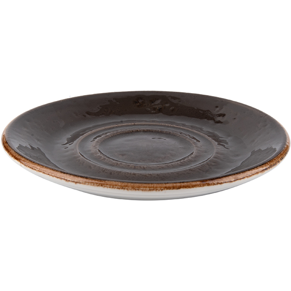 Блюдце «Крафт Грэй»;фарфор;D=145/60,H=17мм;серый