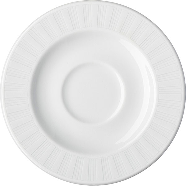 Блюдце «Эвита»;фарфор;D=125,H=15мм;белый