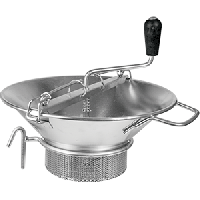 Машинка д/протирки пюре;сталь нерж.;D=37,H=20,L=38,B=40см;металлич.