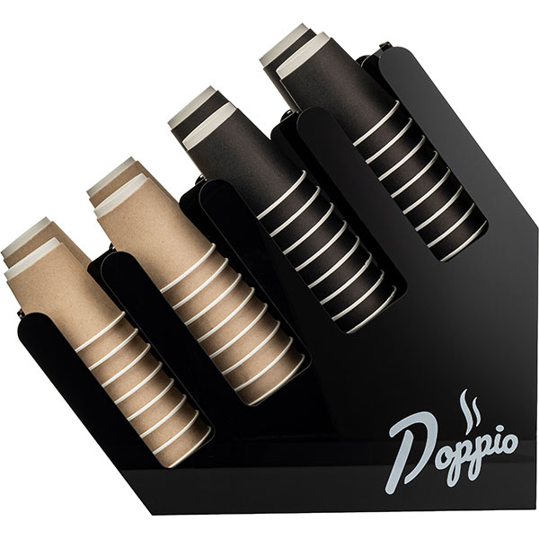 Диспенсер для стаканов 8 секций;пластик;,H=47,L=23,B=48см;черный