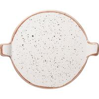 Блюдо «Пунто Бьянка» с ручками;фарфор;D=25см;белый,черный