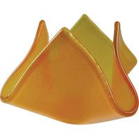 Подсвечник «Флауэ»;стекло;D=50,H=72,B=122мм;янтарн.