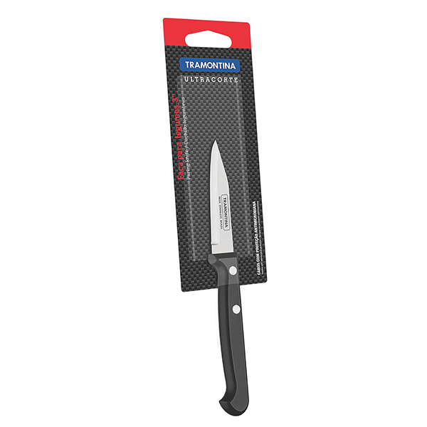 Нож для чистки овощей и фруктов «Ультракорт»;сталь,пластик;,L=180/75мм;черный