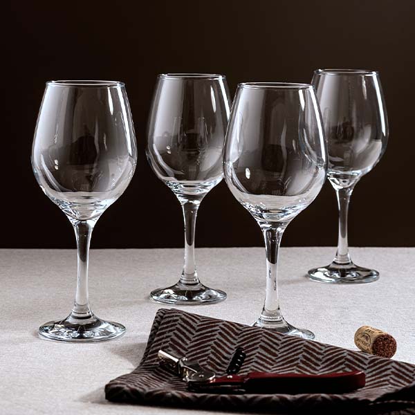 Бокал для вина «Амбер»;стекло;365мл;D=60,H=197мм;прозр.