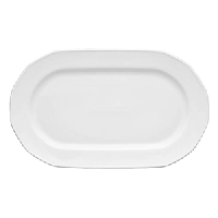 Блюдо «Меркури» овальное;фарфор;,L=23см;белый