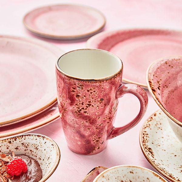 Тарелка «Крафт Распберри» мелкая;фарфор;D=30,H=2см;розов.,коричнев.