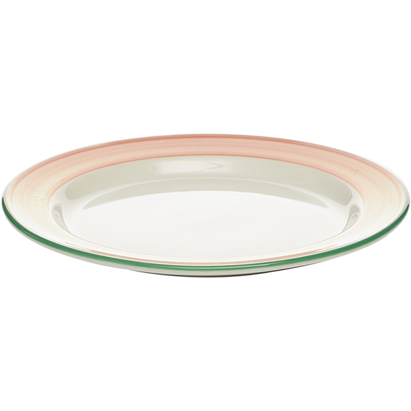 Тарелка «Рио Пинк» мелкая;фарфор;D=157,H=15мм;белый,розов.