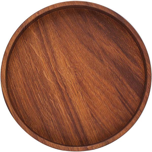Блюдо для подачи;дуб;D=190,H=27мм;коричнев.