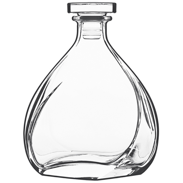 Штоф «Лист»;хр.стекло;0,782л;,H=20,B=15,2см;прозр.