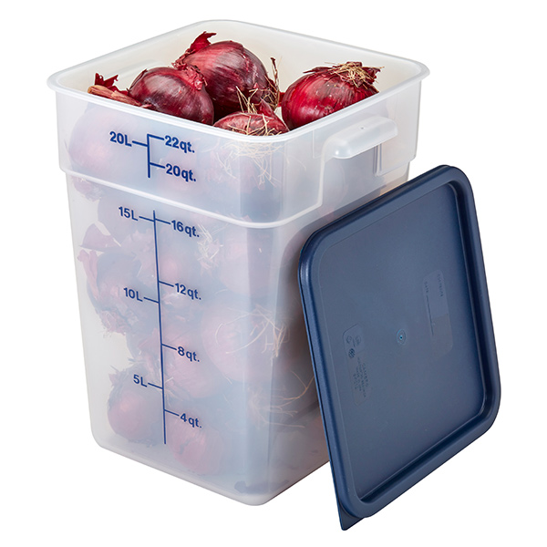 Контейнер для продуктов градуированный;полипроп.;20,8л;,H=40,L=31,B=25,6см;прозр.