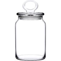 Банка круглая с крышкой «Китчен Слим»;стекло;0,86л;D=80,H=193мм;прозр.