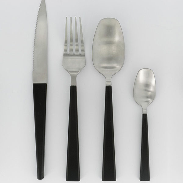 Нож для стейка «Трапе»;сталь нерж.,пластик;,L=230/110,B=17мм;металлич.,черный