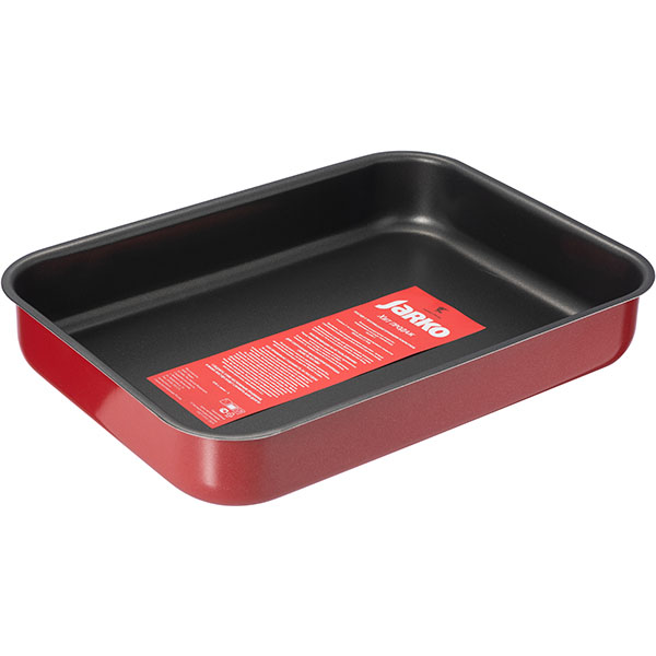 Противень;алюмин.,антиприг.покр.;,H=62,L=360,B=275мм;красный,черный