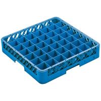 Кассета для бокалов 49 ячеек «Проотель» Dmax=63,Hmax=80мм;полипроп.;,H=10,L=50,B=50см;голуб.