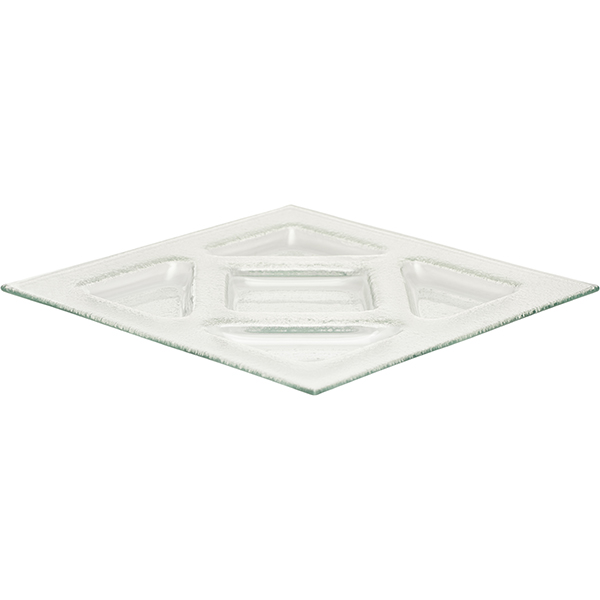 Менажница 5 отдел. «Клиа Трэй»;стекло;,H=2,L=30,B=30см;прозр.