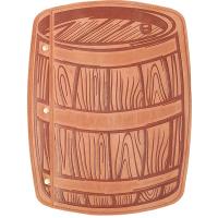 Папка-меню (бочка);кожа;,L=35,B=27,5см;коричнев.