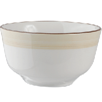 Сахарница «Чино»;фарфор;228мл;D=100,H=55мм;белый,бежев.