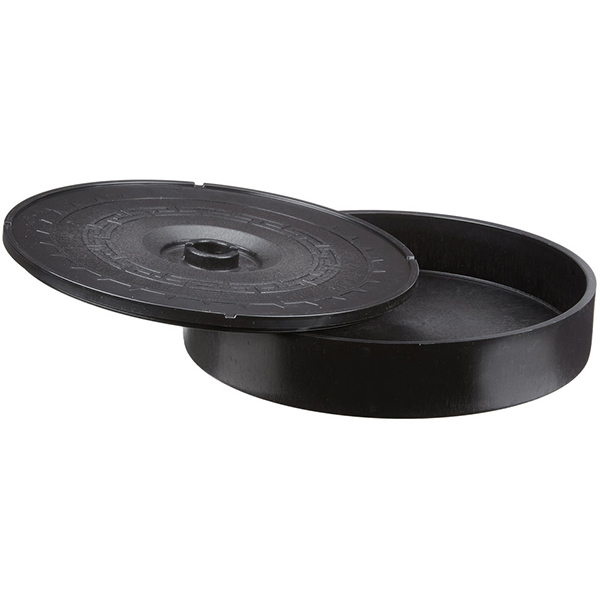 Контейнер для тортильи с крышкой;пластик;D=325,H=70,L=320,B=320мм;черный